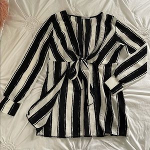 Crop Blouse front tie long in back.